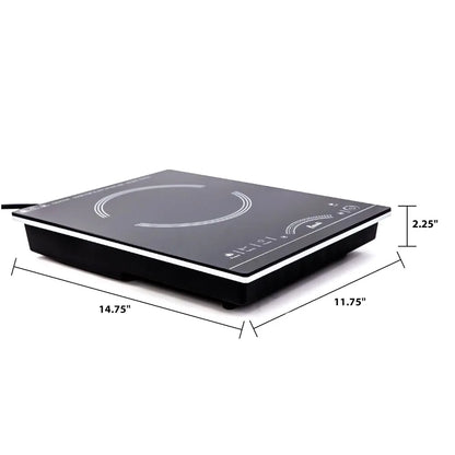 1,800-Watt 1 Burner Portable Induction Cooktop, Black, Household Cooking Utensils