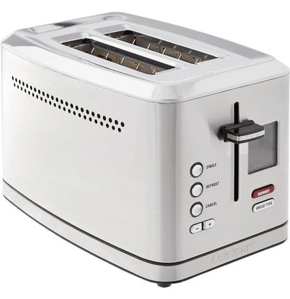 2-Slice Digital Toaster with Memory Set Feature, 7 Toast Setting, Defrost, Cancel Function, digital screen with countdown timer