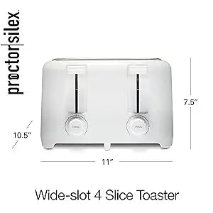 Toster na 4 kromki z bardzo szerokimi otworami na bajgle, ściankami Cool-Touch, selektorem odcienia, funkcją Toast Boost, automatycznym wyłączaniem i przyciskiem Anuluj