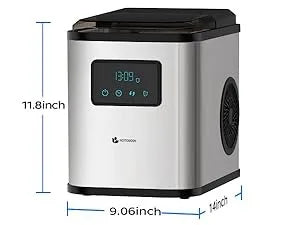 Ice Maker Countertop, Portable Ice Maker Machine, 28lbs/24Hrs, with Self Cleaning, Time Reservation, Include Scoop & Basket