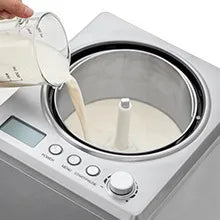 Automatyczna maszyna do lodów o pojemności 2,5 l z wbudowanym kompresorem — bez wstępnego zamrażania, 3 tryby, wyświetlacz LCD, timer, 8 godzin chłodzenia