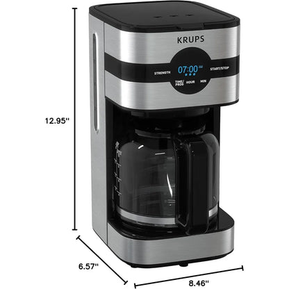 Simply Brew Stainless Steel Drip Coffee Maker 10 Cup 900 Watts Digital Control, Coffee Filter, Drip Free