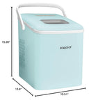 Self-Cleaning Portable Electric Countertop Ice Maker Machine with Handle, 26 Pounds in 24 Hours, With Ice Scoop and Basket