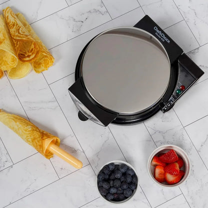 Waffle Irons Features Nonstick Surface and Instant Heat Recovery with Temperature Control and Ready Light, Includes Roller