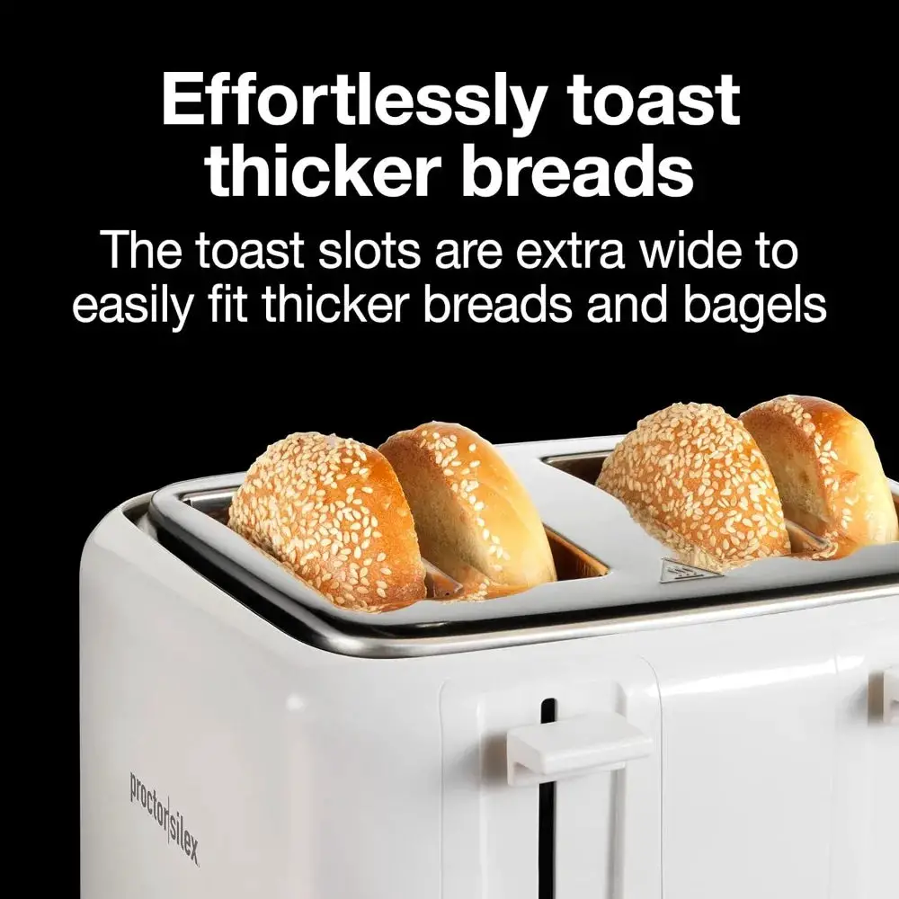 4 Slice Toaster with Extra Wide Slots for Bagels, Cool-Touch Walls, Shade Selector, Toast Boost, Auto Shut-off and Cancel Button