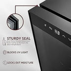 12 Bottle Red and White Wine Thermoelectric Wine Cooler/Chiller, Countertop Wine Cellar with Digital Temperature Display, Black