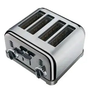 4 Slice Toaster Oven Brushed Stainless Toaster for Bread Toast Machine Cooking Appliances Kitchen Home