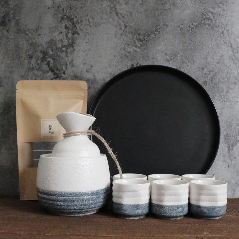 Sake Kleine Sake Fles Wijnset, Witte Wijn Gele Wijnglas, Gedistilleerde Glazen Wijndispenser - Walfos® Kitchenware