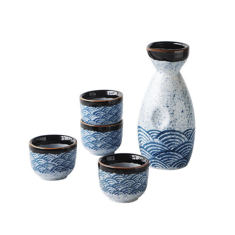 Sake Set Wine Warmer Household Cup Ceramic - Walfos® Kitchenware