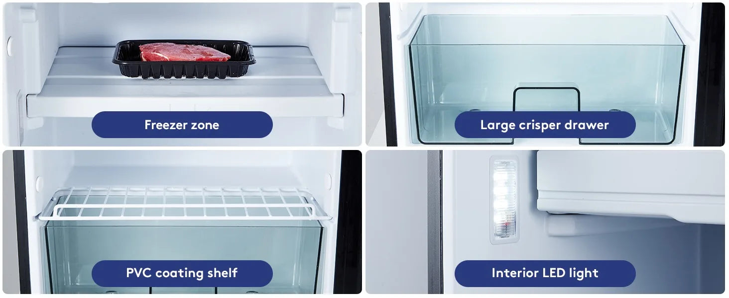 Lodówka kempingowa WIFI APP Control, 65L (2.3cu.ft.) Lodówka kempingowa z zamrażarką, 12 V lodówka samochodowa z zamkiem, (4℉-46℉) lodówka podróżna