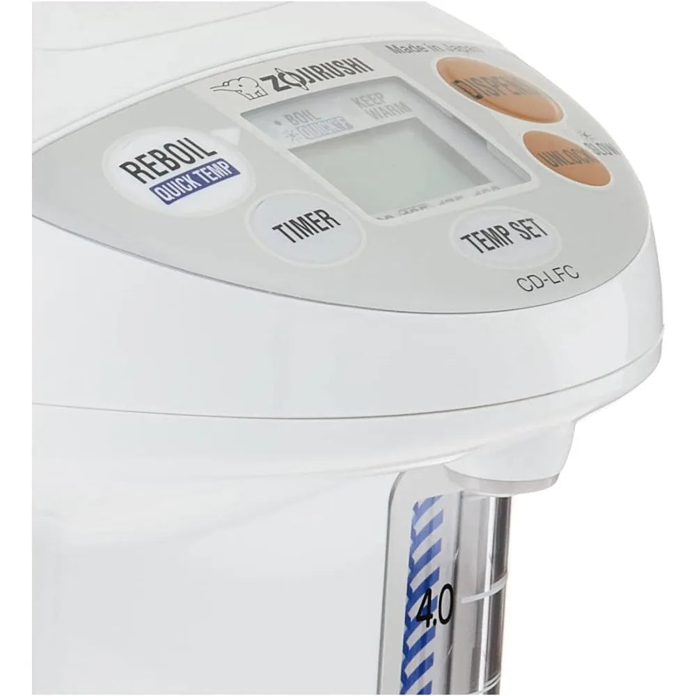 Micom Water Boiler and Warmer. Easy-to-clean nonstick interior, 169 oz/5.0 L, White, Four temperature settings, Household