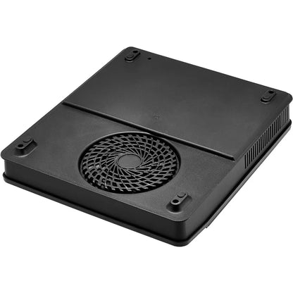 1800W Portable Induction Cooktop Burner, LED display with cooking function controls, Glass panel stovetop, medium, Black