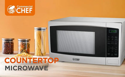 Microwave with 10 Power Levels, 1000W with Push Button Door Lock, Microwave with Microwave Turntable and Digital Controls