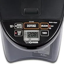 Water Boiler &Warmer, 4.0 Liter, Metallic Black, with Swivel Base, One-touch Electric Dispensing System, Electric Heating Bottle