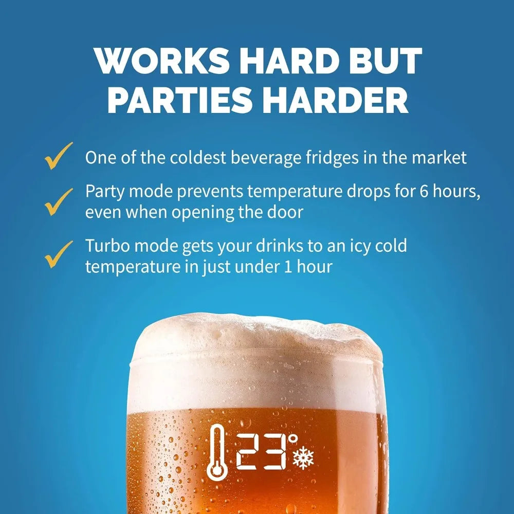 Lodówka i chłodziarka do piwa Beer Froster Mini lodówka o pojemności 125 puszek wolnostojąca lodówka do piwa w chłodzeniu do 23 F z funkcją Frosty w ciągu 1 godziny
