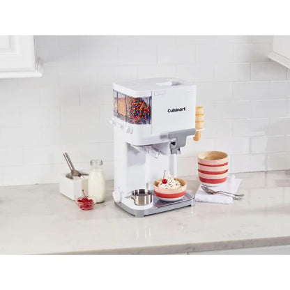 Soft Serve Ice Cream Machine- Mix It In Ice Cream Maker for Frozen Yogurt, Sorbet, Gelato, Drinks 1.5 Quart, White