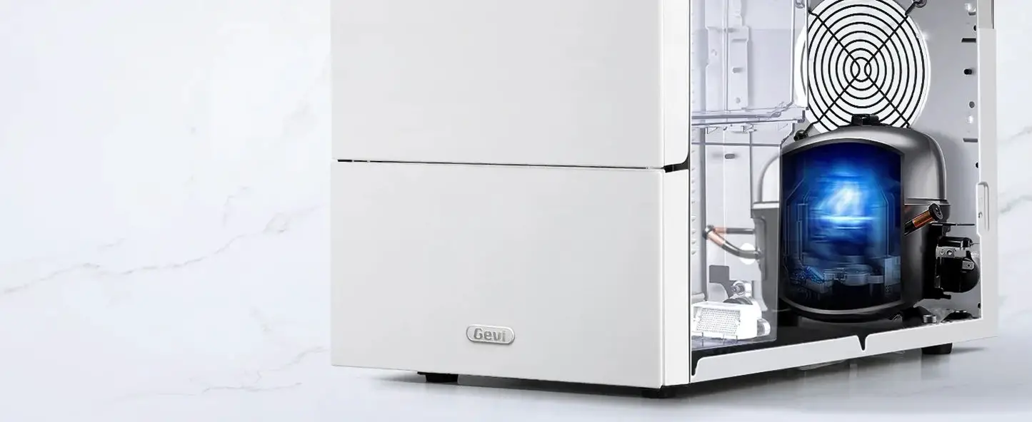 Countertop Nugget Ice Maker, Self-Cleaning Pellet Ice Machine, Open and Pour Water Refill, Stainless Steel Housing