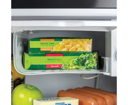 1.6 Cu.Ft. Compact Refrigerator, Adjustable Thermostat, Glass Shelves, Includes Scraper, Ice Cube Freezer Drip Tray