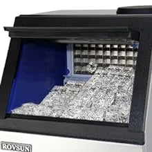 110LBS/24H komercyjna maszyna do produkcji lodu z 2 wlotami wody, wolnostojąca z pojemnikiem do przechowywania 24 funtów, łyżką do lodu i filtrem wody