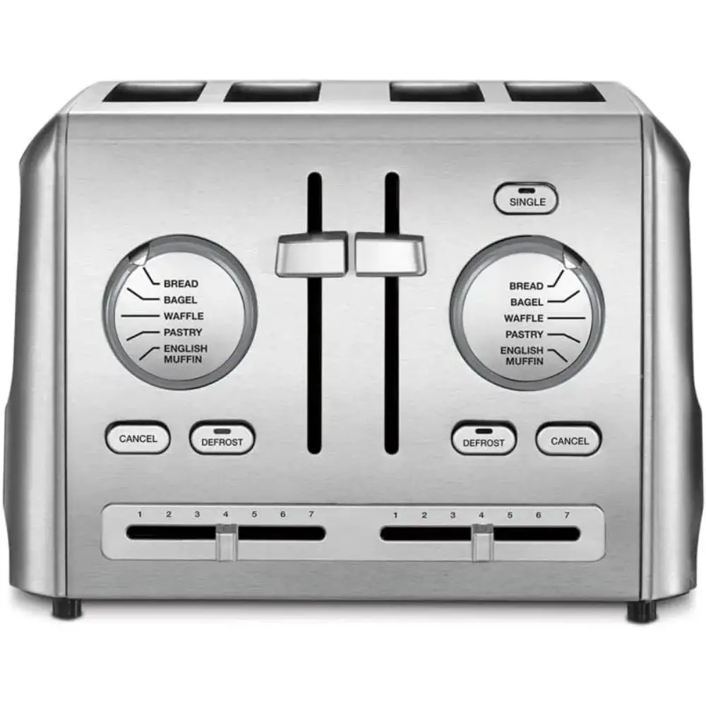 4-Slice Custom Select Toaster Stainless Steel Toaster for Bread Toast Machine Cooking Appliances Kitchen Home