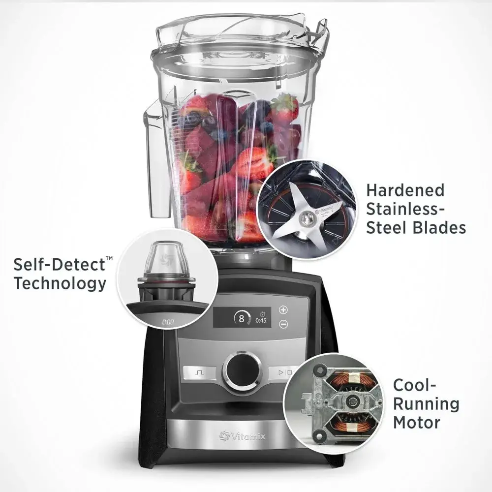 Smart Blender, Professional-Grade, 64 oz. Low-Profile Container, Black, Multifunctional, Built-in Wireless Connectivity