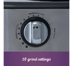 Cafe Grind 18 Cup Automatic Burr Grinder, Stainless Steel, Coffee Grinder, Small and Easy to Carry Electric Grinder