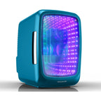 Mini lodówka, 4 litry/6 puszek mała lodówka z oświetleniem LED, podświetlana mini lodówka na napoje do gier, Stealth