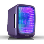 Mini lodówka, 4 litry/6 puszek mała lodówka z oświetleniem LED, podświetlana mini lodówka na napoje do gier, Stealth