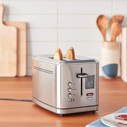 2-Slice Digital Toaster with Memory Set Feature, 7 Toast Setting, Defrost, Cancel Function, digital screen with countdown timer