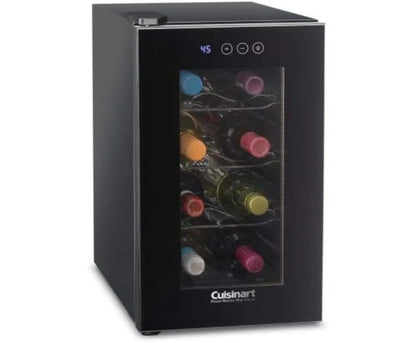 8-Bottle Private Reserve Wine Cellar, Wine Cooler Refrigerator, LED temperature display Touchscreen controls, Black