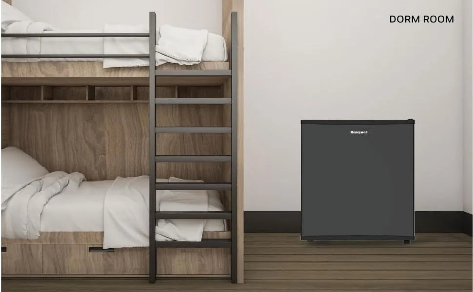 Kompaktowa lodówka 1,6 Cu Ft Mini lodówka z zamrażarką, pojedyncze drzwi, niski poziom hałasu, z regulowanymi ustawieniami temperatury, przenośna