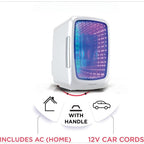 Mini lodówka, 4 litry/6 puszek mała lodówka z oświetleniem LED, podświetlana mini lodówka na napoje do gier, Stealth