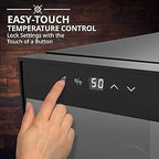 12 Bottle Red and White Wine Thermoelectric Wine Cooler/Chiller, Countertop Wine Cellar with Digital Temperature Display, Black