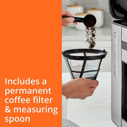 Simply Brew Stainless Steel Drip Coffee Maker 10 Cup 900 Watts Digital Control, Coffee Filter, Drip Free