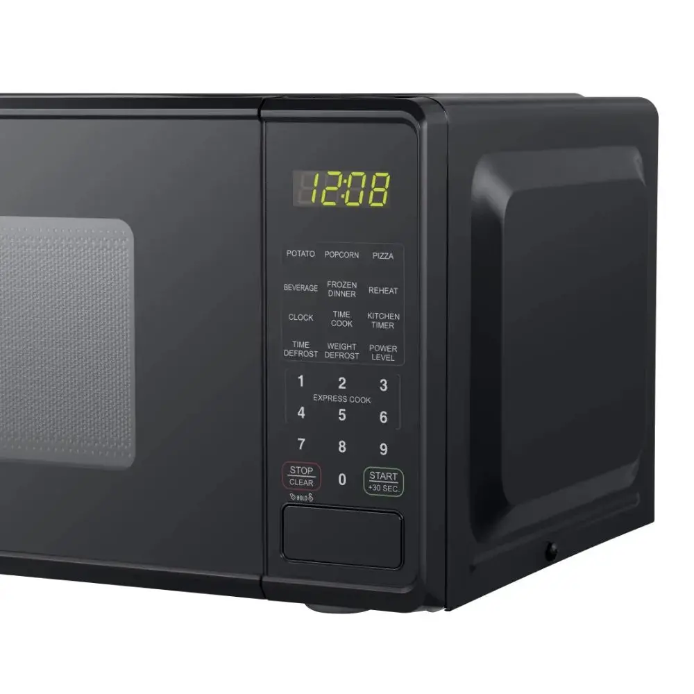 0.7 cu. ft. Countertop Microwave Oven, 700 Watts, Black, New, LED Display, Kitchen Timer, Household Tabletop Microwave Oven