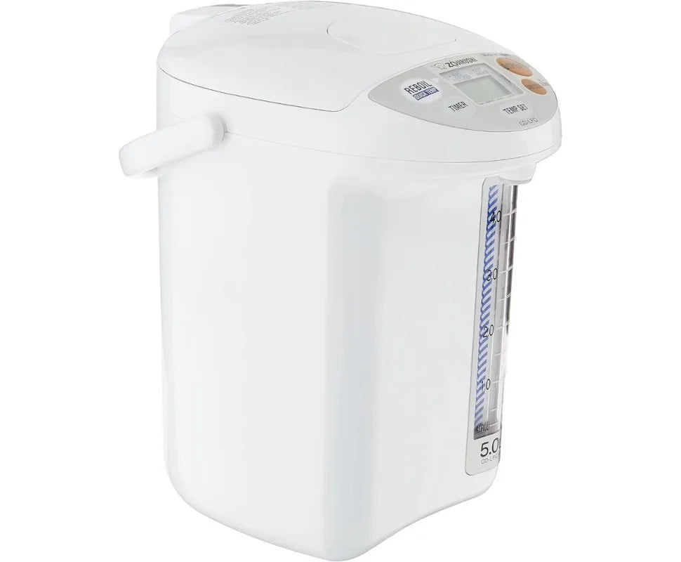 Micom Water Boiler and Warmer. Easy-to-clean nonstick interior, 169 oz/5.0 L, White, Four temperature settings, Household