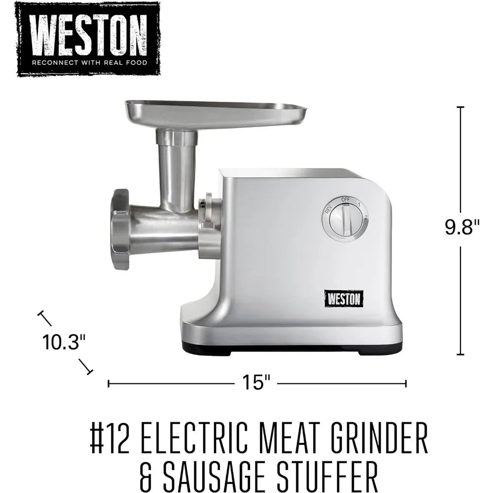 lectric Meat Grinder & Sausage Stuffer, 750 Watt, 1 HP Motor, Grinds 4 lbs Per Minute, Silver, kitchenware