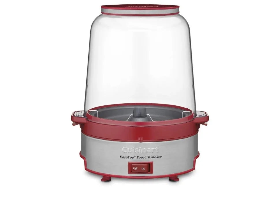 Popcorn Maker, Red, Removable non-stick aluminum cooking plate