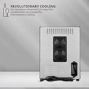 12 Bottle Red and White Wine Thermoelectric Wine Cooler/Chiller, Countertop Wine Cellar with Digital Temperature Display, Black