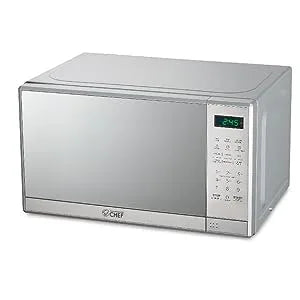 Microwave with 10 Power Levels, 700W with Digital Display, Countertop Microwave with Child Safety Door Lock, Programmable