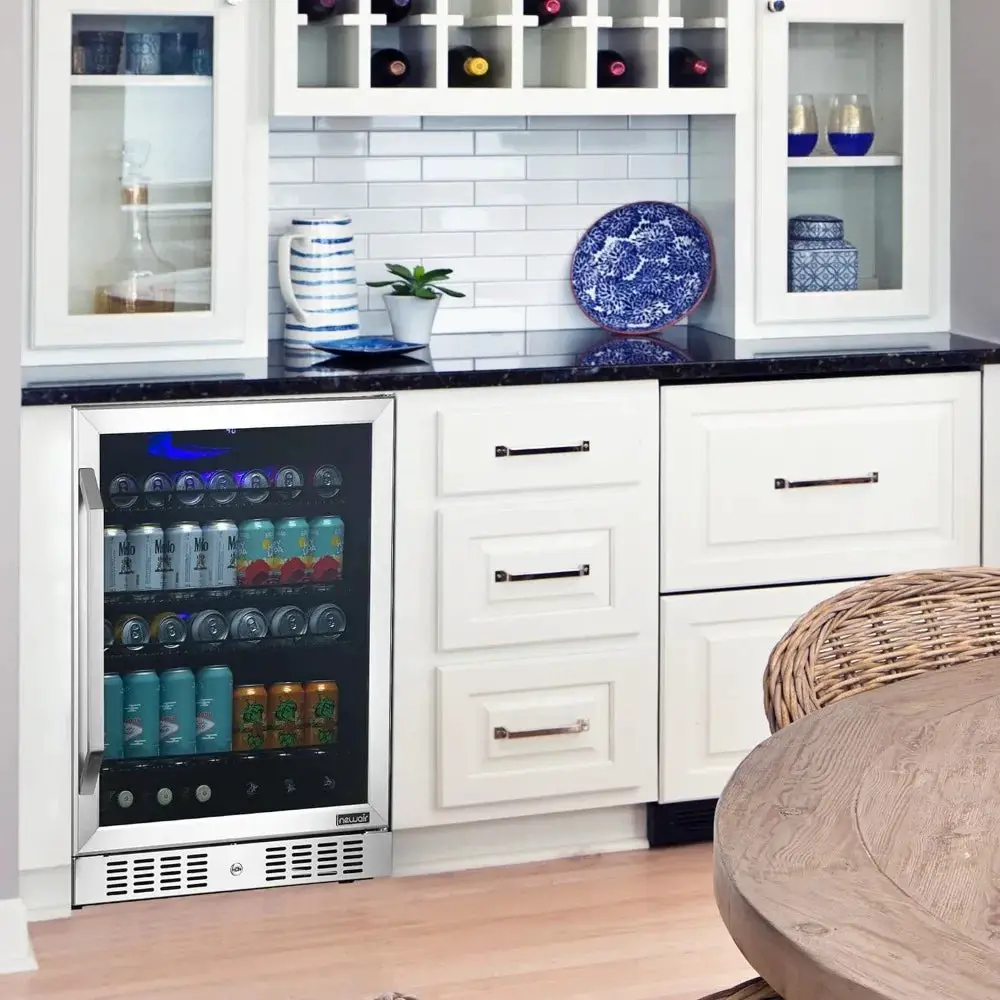 24" Beverage Refrigerator Cooler - 177 Can Capacity - Built Fridge and Glass Door | Cool your Soda, Beer, and Beverages to 37F