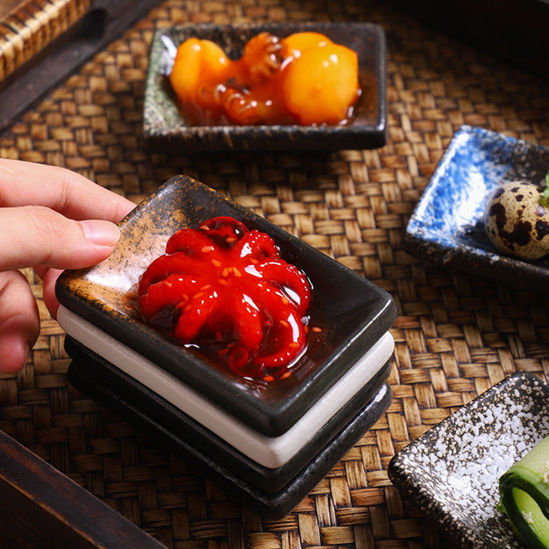 Seasoning Dish Delicate Rectangular Dish Ceramic Dish Restaurant Restaurant Wasabi Soy Sauce Dish Commercial - Walfos® Kitchenware