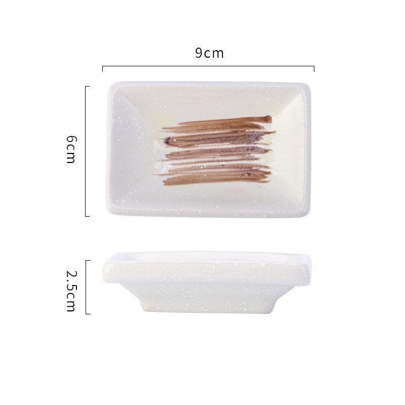 Seasoning Dish Delicate Rectangular Dish Ceramic Dish Restaurant Restaurant Wasabi Soy Sauce Dish Commercial - Walfos® Kitchenware