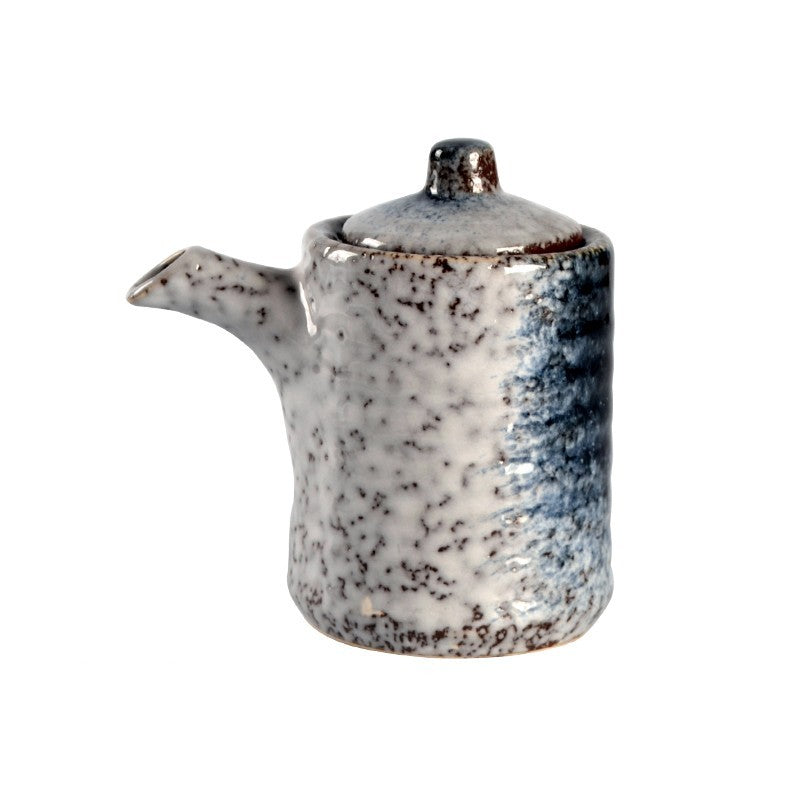 Seasoning Soy Sauce Ancient Simple Japanese Ceramic Oil Pot - Walfos® Kitchenware