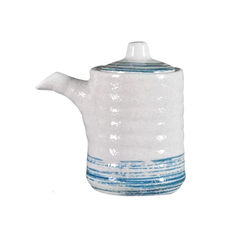 Seasoning Soy Sauce Ancient Simple Japanese Ceramic Oil Pot - Walfos® Kitchenware