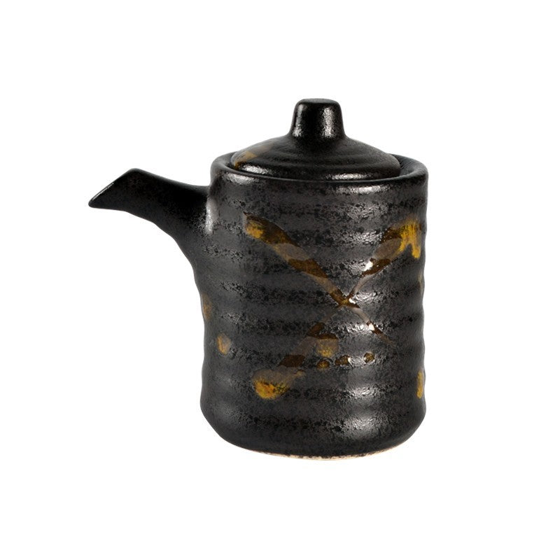 Seasoning Soy Sauce Ancient Simple Japanese Ceramic Oil Pot - Walfos® Kitchenware