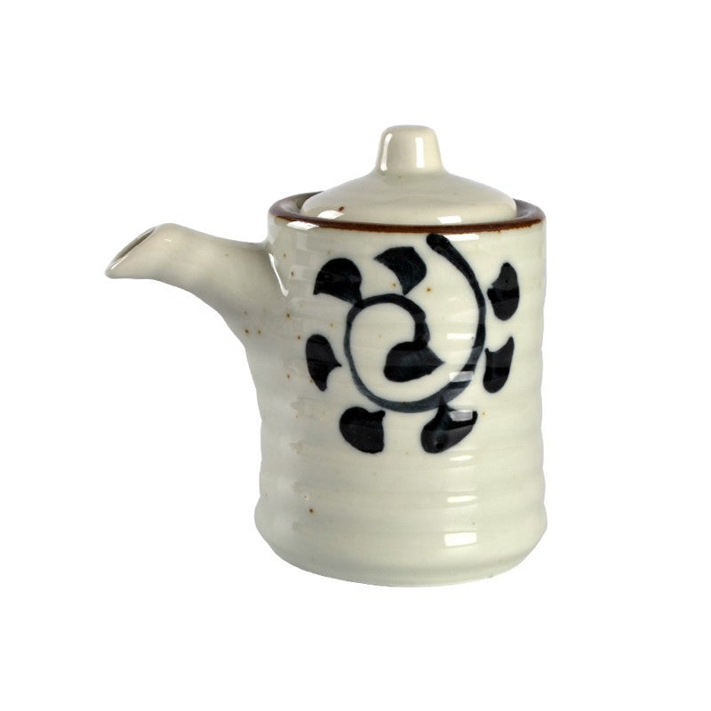 Seasoning Soy Sauce Ancient Simple Japanese Ceramic Oil Pot - Walfos® Kitchenware