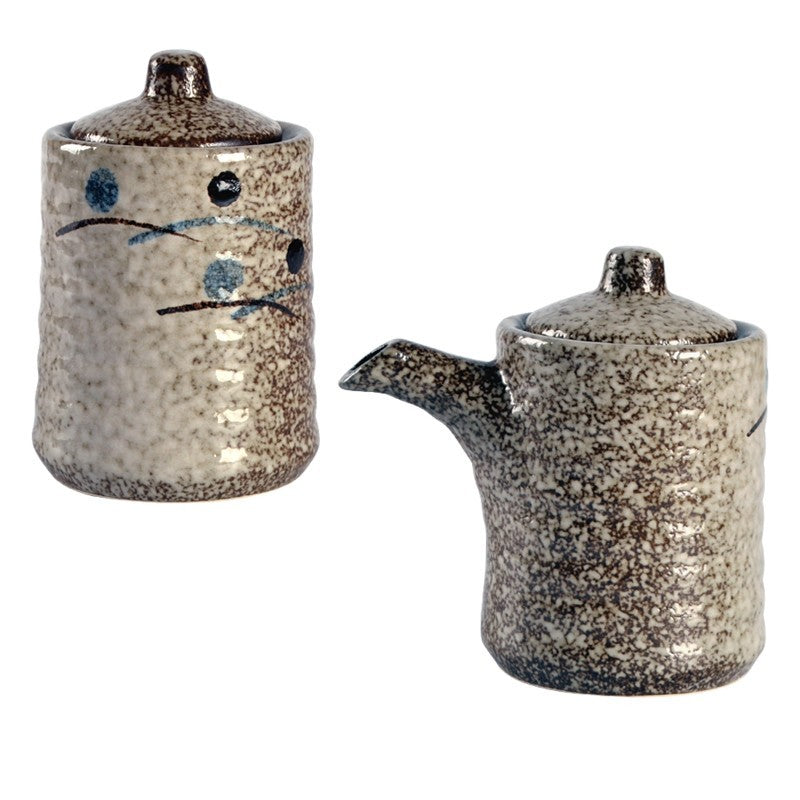 Seasoning Soy Sauce Ancient Simple Japanese Ceramic Oil Pot - Walfos® Kitchenware