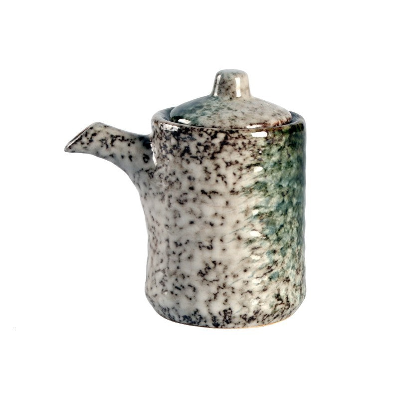 Seasoning Soy Sauce Ancient Simple Japanese Ceramic Oil Pot - Walfos® Kitchenware