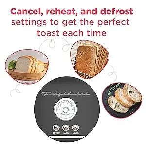 2 Slice Toaster, Wide Slot for Bread, English Muffins, and Bagels, 5 Adjustable Toast Settings, Cancel and Defrost, 900w, Black.